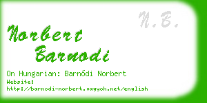 norbert barnodi business card