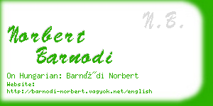 norbert barnodi business card